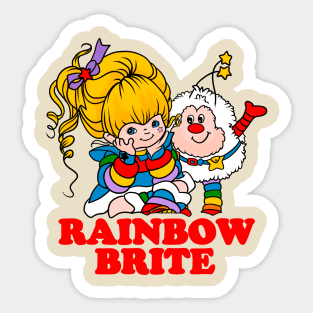 Retro rainbow brite Sticker